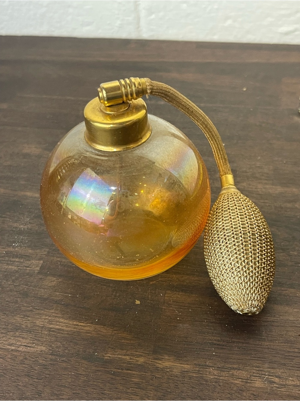 vintage glass perfume atomizer